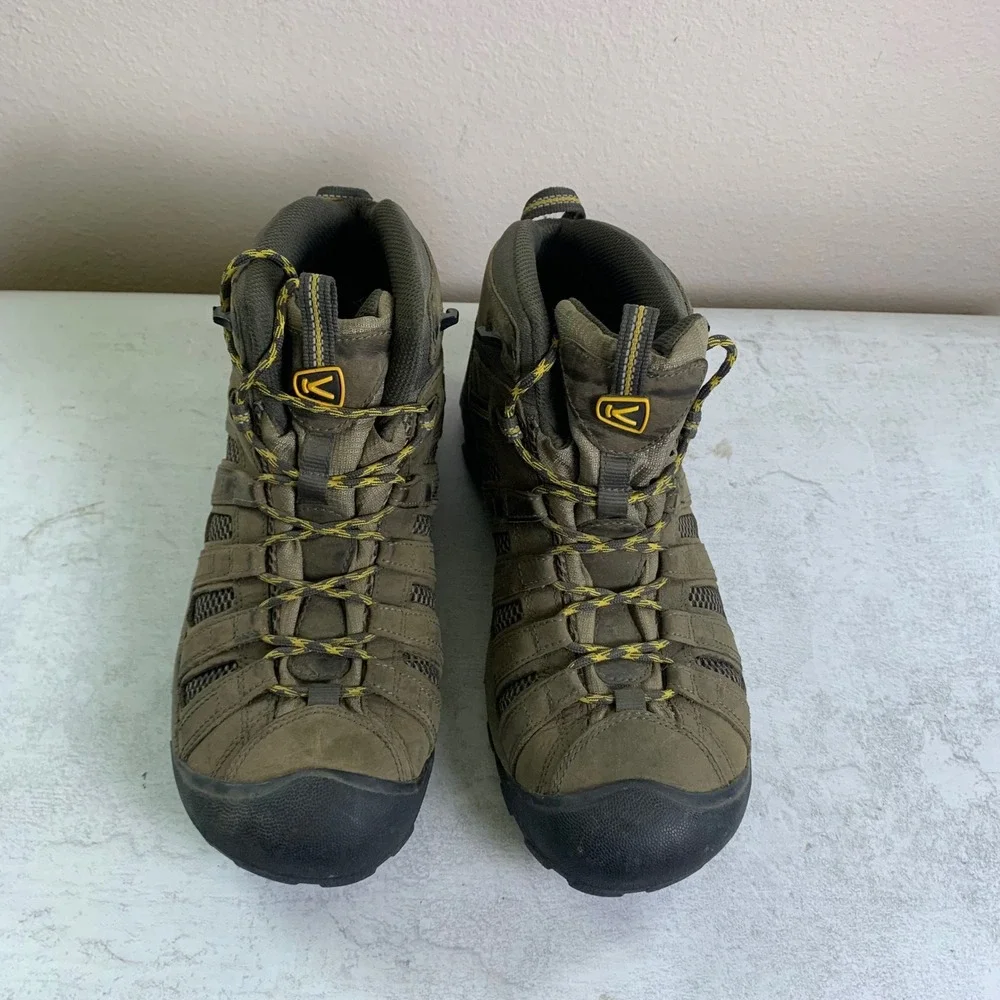 Keen 11.5 Voyageur Mid Hiking Boots Brown Leather Mesh Trail 1008904 - Picture 9 of 10